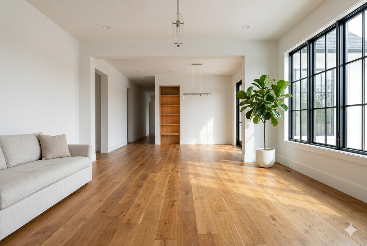 Hardwood living room