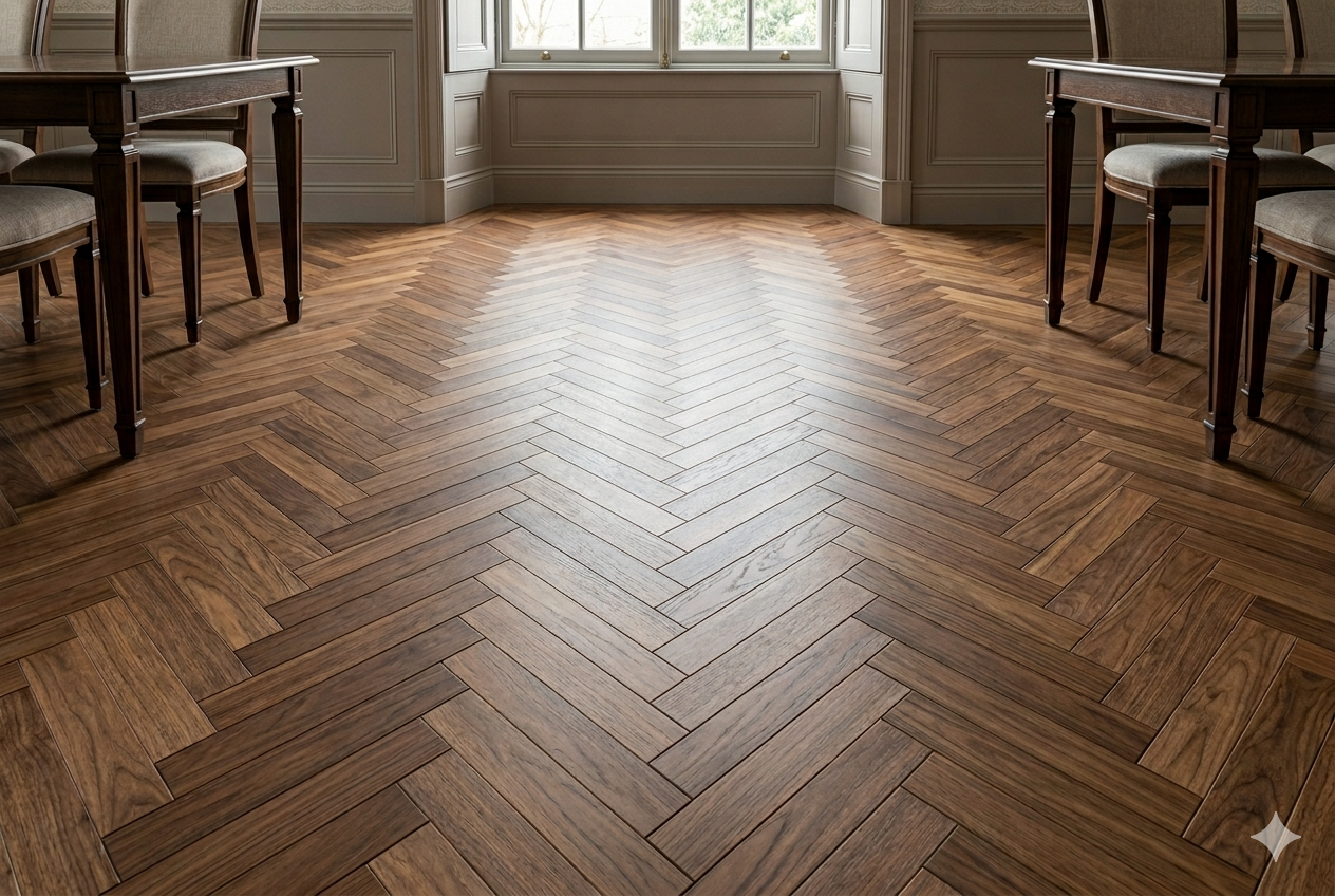 Herringbone hardwood